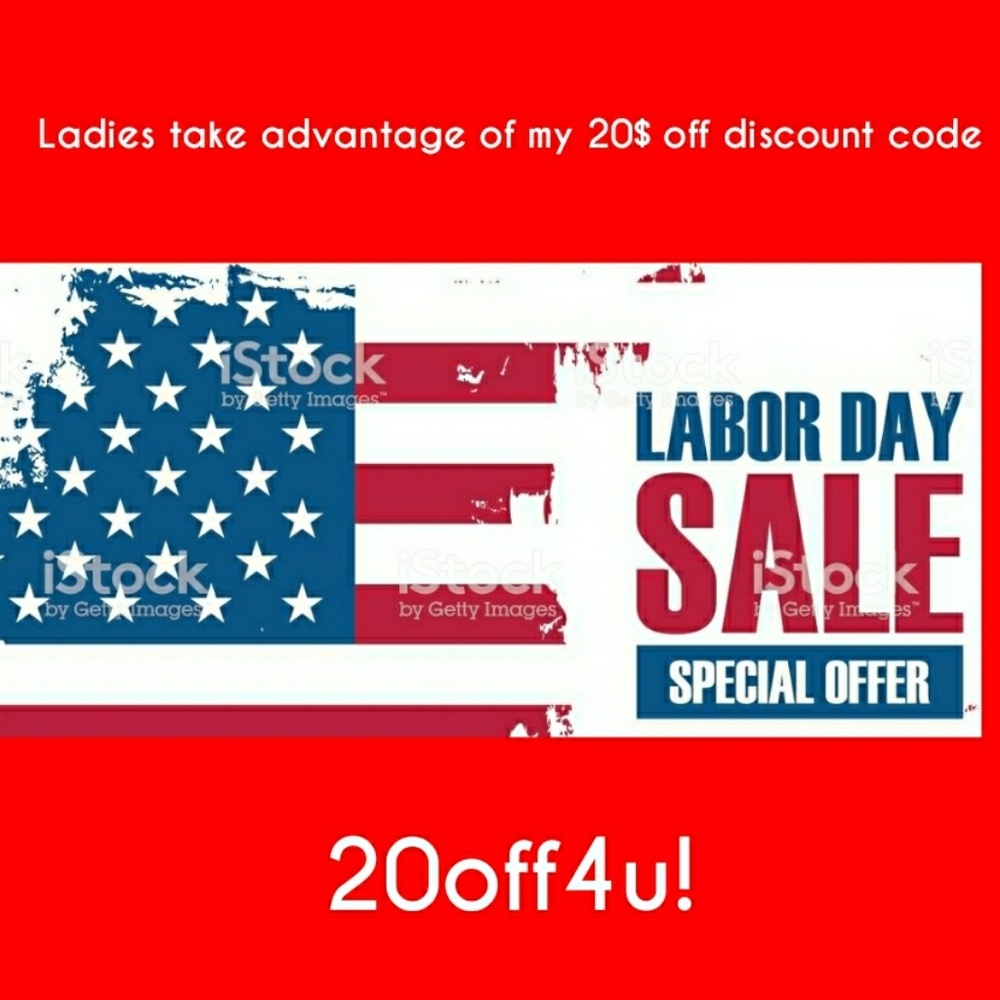 Sale!Labor Day use discount code 20off4u
